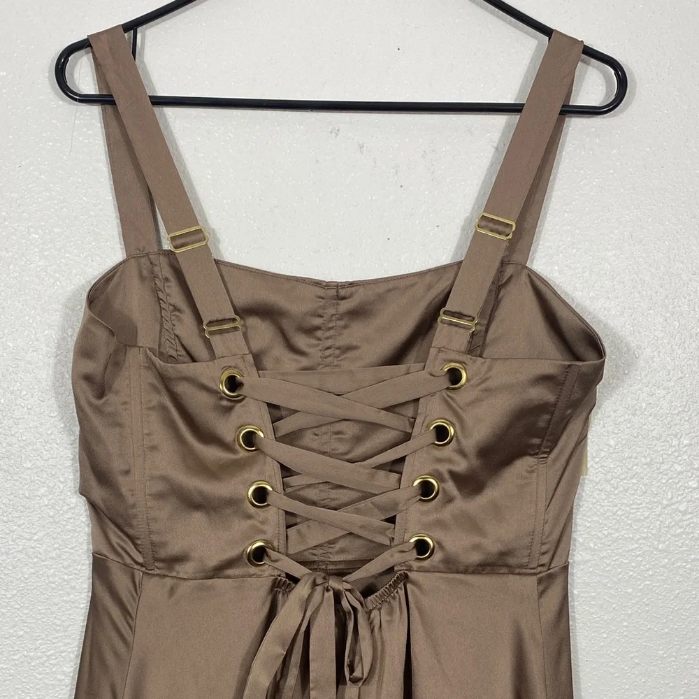 Show Me Your MuMu Tan Maxi Dress Size L - Picture 10 of 16